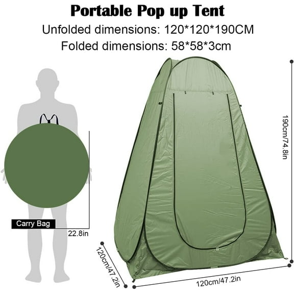 Privacy Pop-Up Tent with 5.3 Gallon Shower Bag