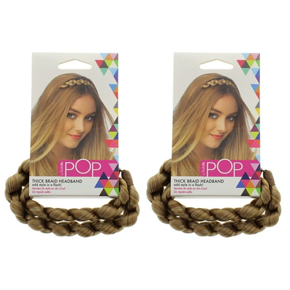 Pop Thick Braid Headband - R25 Ginger Blonde by Hairdo for Women - 1 Pc Hair Band - Pack of 2