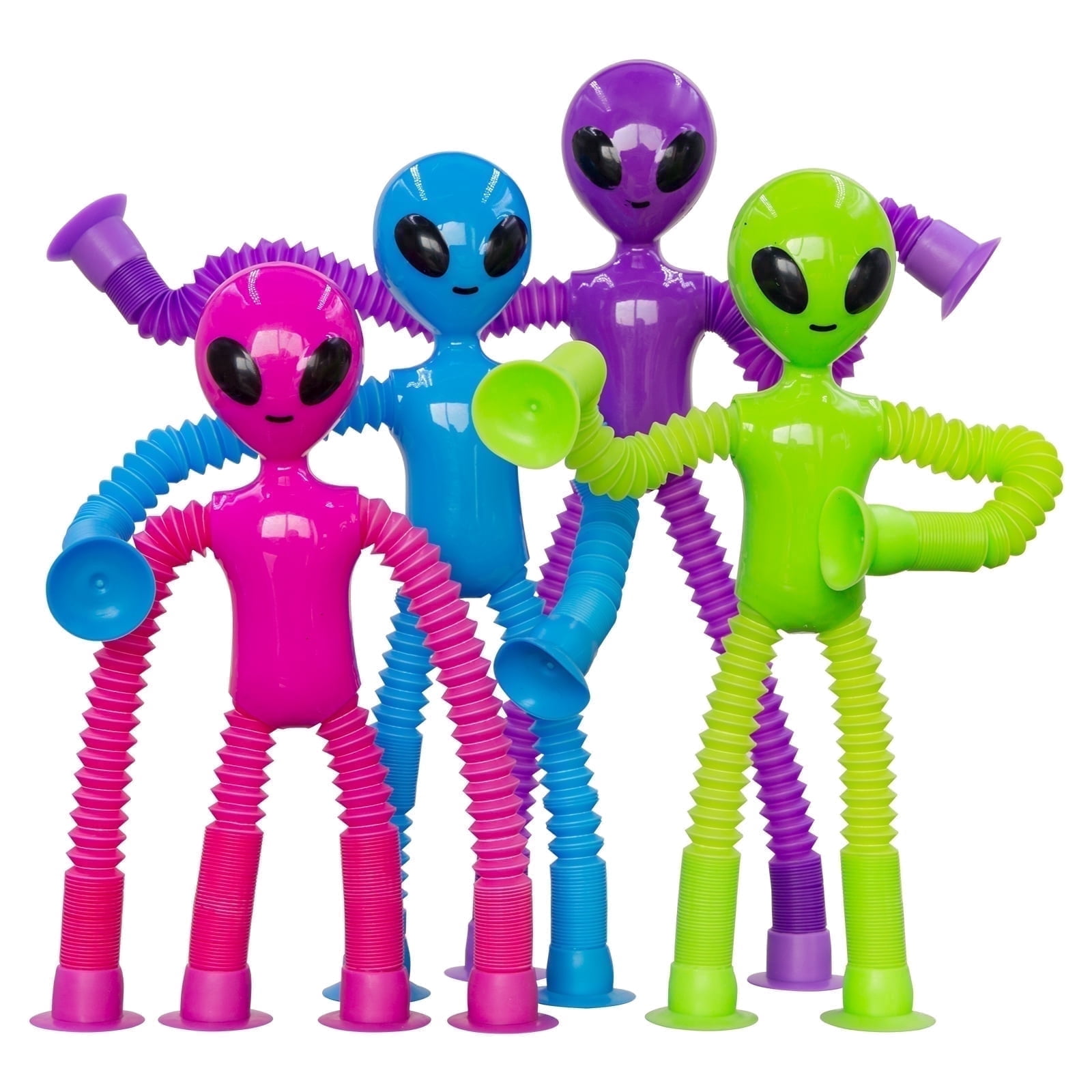 Pop Tubes Alien Fidget Toys for Kids, 4 pack Fidget Sensory Stretchy ...