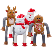 Pop Tubes Alien Fidget Toys for Kids, 4 pack Fidget Sensory Stretchy Toys Telescopic Suction Cup Toy for Stress and Anxiety Relief, Christmas Stocking Stuffers Gifts for Toddlers Age 3-9