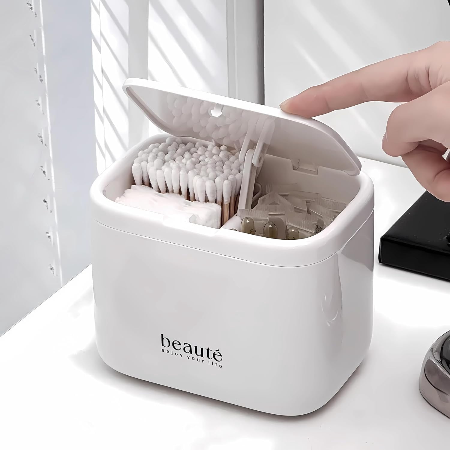 Pop-Up 4-Grid Q-Tip Holder & Pad Dispenser Organizer | automatic ...