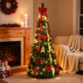 thumbnail image 1 of Bringstar 6ft Pop Up Christmas Tree Pre Lit with 150 Lights, Pre Decorated Artificial Green Xmas Tree with Ornaments, Easy Setup & Foldable for Storage, 1 of 15