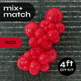 thumbnail image 1 of Pop Up Balloon Garland Kit, Mix & Match Red 4ft Professional Grade Latex Balloon Arch, 1 of 5