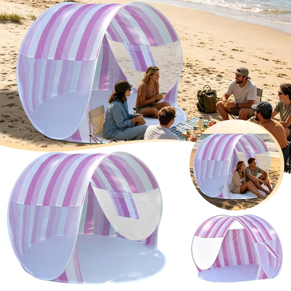 Pop Up Beach Tent Upf 50+ Sun Shade Portable Outdoor Tent With Ventilation Mesh For Beach Camping Picnic(Pink-145*145*110Cm)