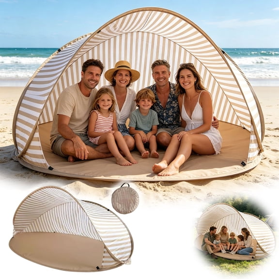 Pop Up Beach Tent for Sun Protection – Instant Portable Shelter for Outdoor – Easy Up Sun Shade for Family Camping and Travel – 1 Pack
