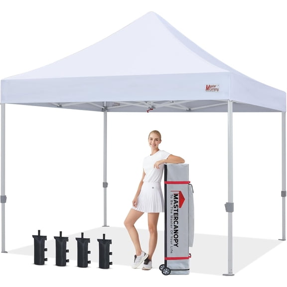 Pop Up Canopy Tent Commercial Grade 10x10 Instant Shelter (White)