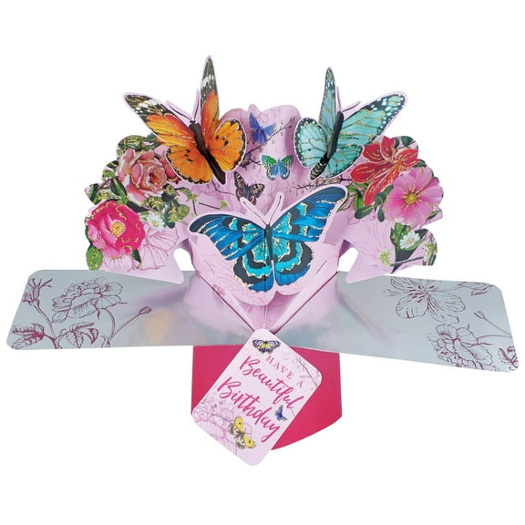 Pop-Up Greeting Card – Butterflies (Birthday)