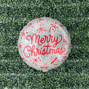 Pop Ups Balloons - Merry Christmas Round Christmas Mylar Foil Balloon Pack of 2