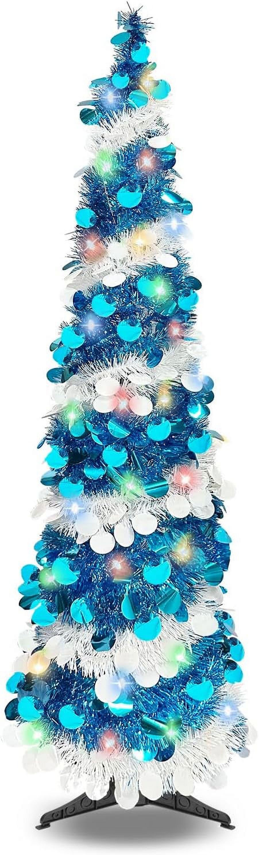 Pop Up Christmas Tree, 5FT Collapsible Artificial Christmas Tree with