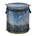 thumbnail image 1 of Pop-Up Collapsible Laundry Hamper With Zippered Lid Dual Handles 50L Large Bubbles and Colorful Stars Floating, 1 of 7