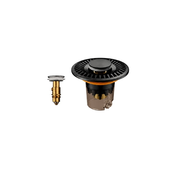 Pop Up Drain Stopper with Overflow for Bathroom Sink Durable Brass Construction Easy Installation Suitable for Most Standard Basins No Tools Required