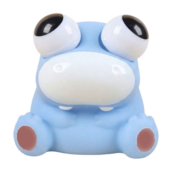 Pop-Up Eye Frog Squishy Toy with Soft Gel Squeeze Design, Single, Blue, for Relaxation, Squeeze Toy