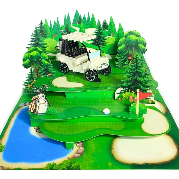 - Pop Up Fathers Day Card Golf, 6x8 in Father's Day Card for Husband, Dad, Son, Grandpa, Golf Birthday Gift For Men, Him, Brother With Envelope