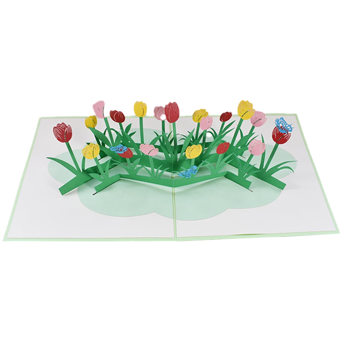 Pop Up Flower Card, 3D Tulip Pop Up Greeting Cards, Graduation, Birthday, Wedding, Anniversary, Thank You, Get Well, Sympathy
