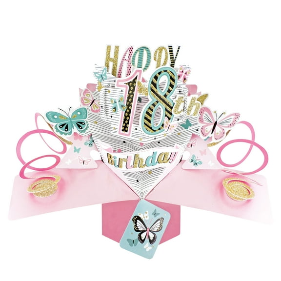 Pop-Up Greeting Card 18th Birthday (Milestone)