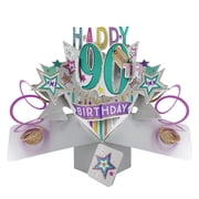 Pop-Up Greeting Card   90th Milestone Birthday