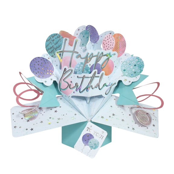 Pop-Up Greeting Card Balloons (Birthday)