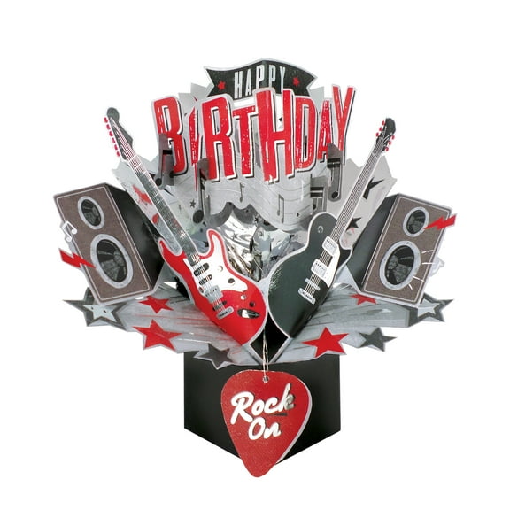 Pop-Up Greeting Card Guitars (Birthday)