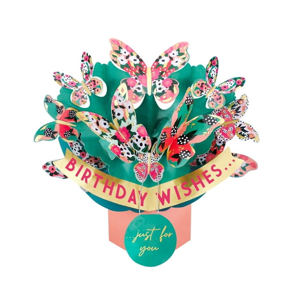 Pop-Up Greeting Card Butterflies (Birthday)