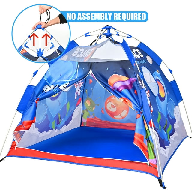 Pop Up Kids Tents Camping Play Tent, Space Playhouse for Indoor and