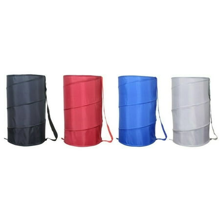 Pop Up Laundry Hamper with Shoulder Strap, Blue
