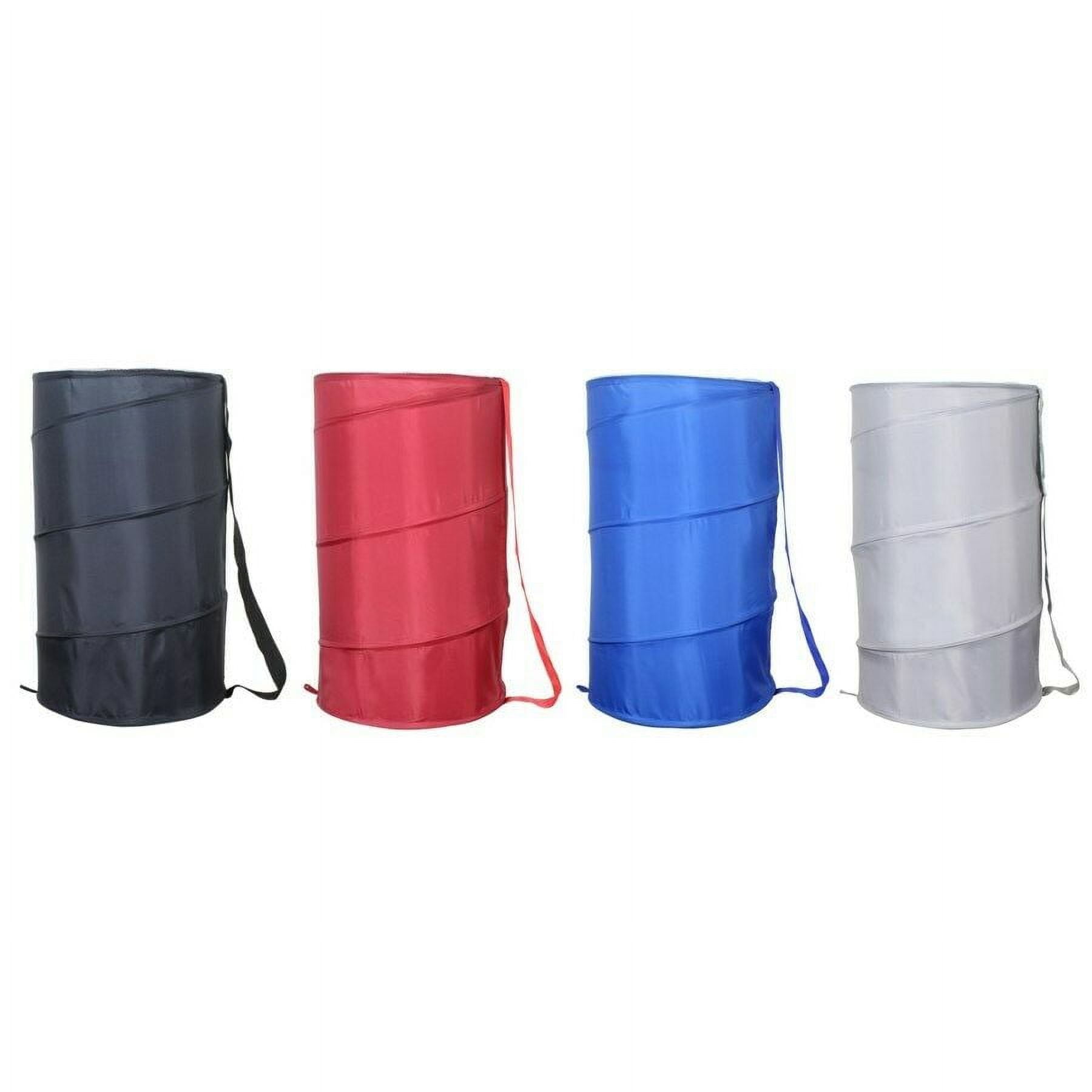 Pop Up Laundry Hamper with Shoulder Strap, Grey