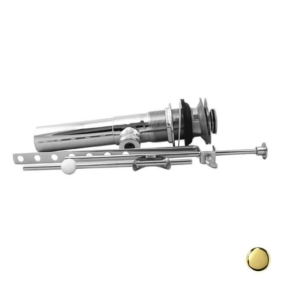 Pop-Up Lavatory Drain with Overflow Holes - PVD Polished Brass