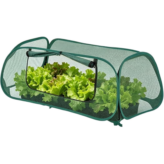 Pop-Up Mesh Plant Cover | 115x55x45cm Foldable Fruit Cages | Large Pop-Up Plant Protector Covers Fruit Cages Netting | Anti Bird Plants Protection Tent Raised Bed Cover for Garden Vegetable