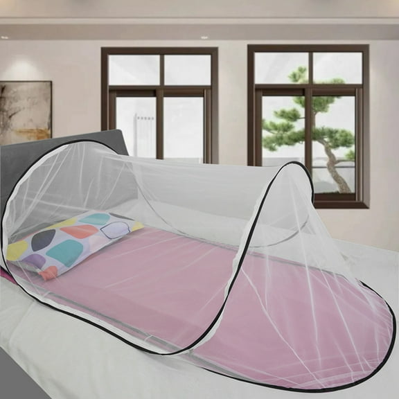 Pop Up Mosquito Net, Large Size Foldable Mosquito Net for Bedroom with Net Bottom, Ultra Light pop-up Mosquito net, Portable Camping Tent 1pc