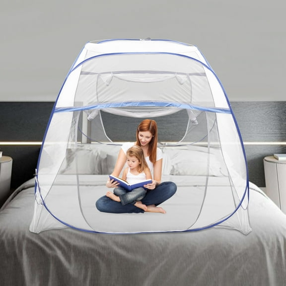 Pop-Up Mosquito Net Tent Folding Mosquito Net Zipper Single Door Netting Tent US