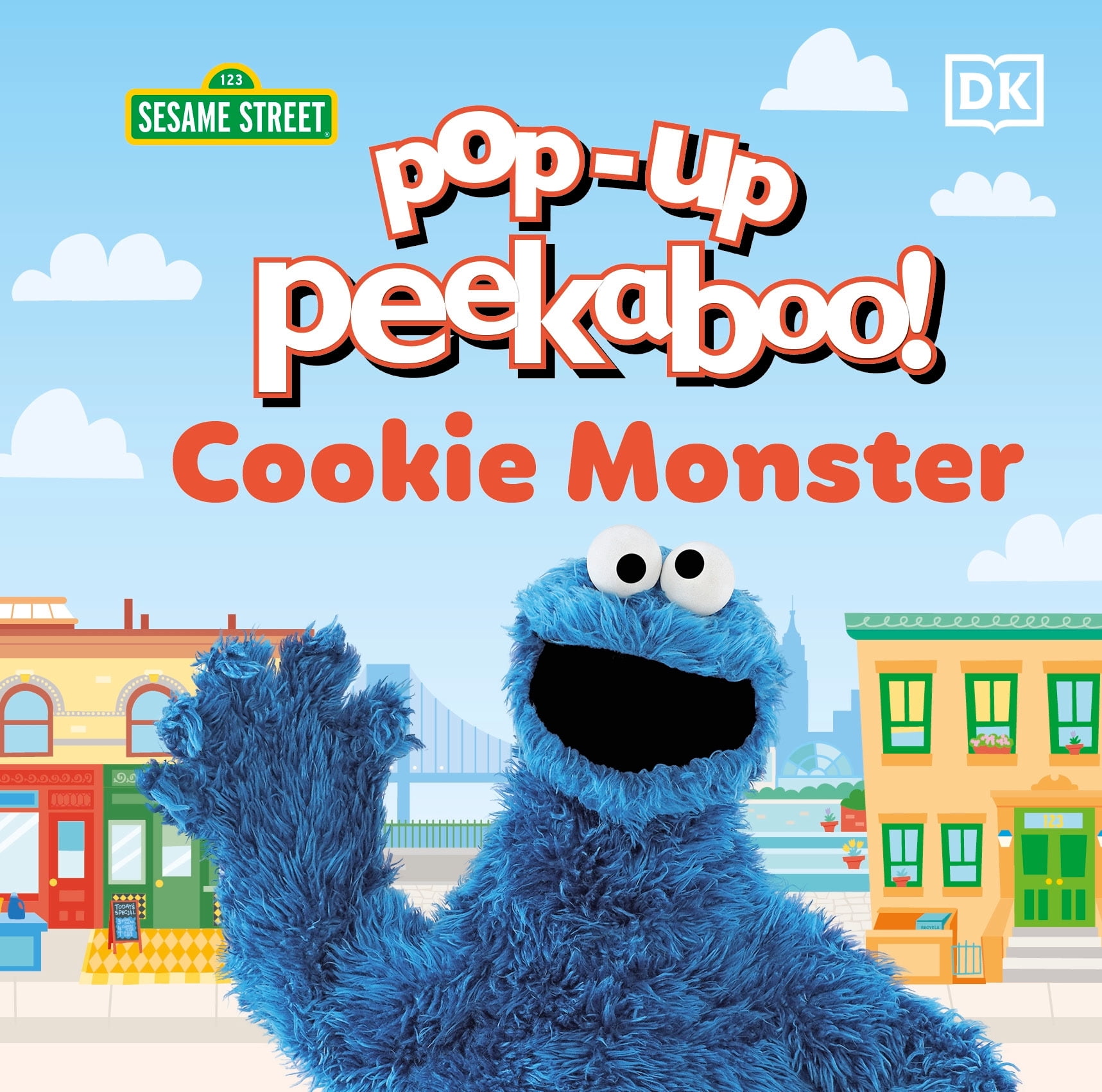 Sesame Street Pop-Up Peekaboo Board Book Cookie Monster - Walmart.com