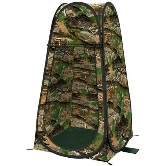 Pop Up Pod - Privacy Shower Tent, Dressing Room, or Portable Toilet Stall with Carry Bag for Camping, Beach, or Tailgate Outdoors (Camo)