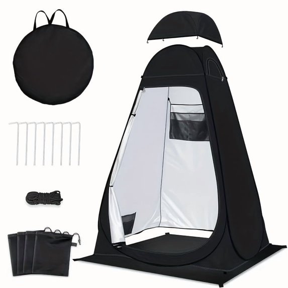 Pop-Up Shower Tent Portable Privacy Tent for Camping, Outdoor Bathroom Toilet Changing Dressing Room, Extra Tall Shelter for Hiking Beach Fishing Picnic
