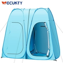 Pop Up Shower Tent, Vecukty 83x48x48inch Upgrade Double Privacy Tent, Porta-Potty Tent,Blue