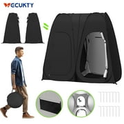 Pop Up Shower Tent, Vecukty 94.5x47.2x78.inch Upgrade Double Privacy Tent, Porta-Potty Tent,Black