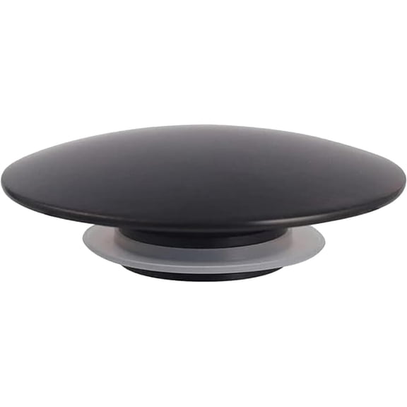 Pop-Up Sink Plug Replacement 66mm Matte Black, Brass Basin Waste Plug for Bathroom Vanity Sink, Push Button Drain Stopper with Copper Pin & Silicone Seal, Easy Fit, Anti-Leak, Anti-Rust