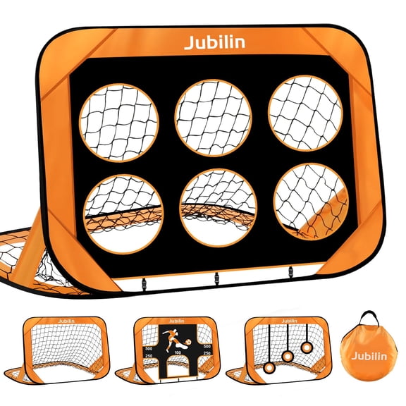 Pop Up Soccer Goal with Targets, Portable Soccer Net for Backyard Training, Folding Soccer Goal Set