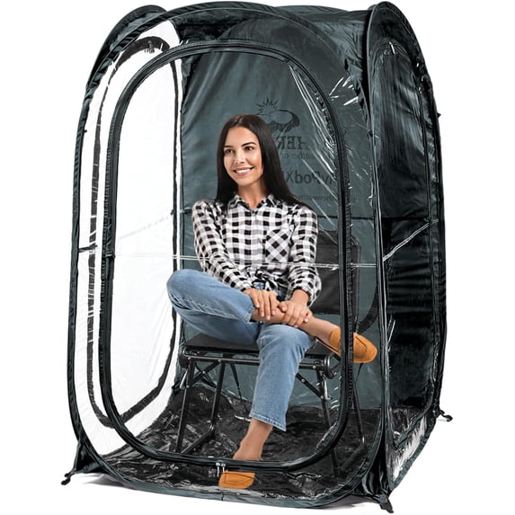 Pop-Up Sports Tent 1-2 Person – Instant Setup Tank All-Weather Shelter for Outdoor Sports, Rain, Wind & Cold