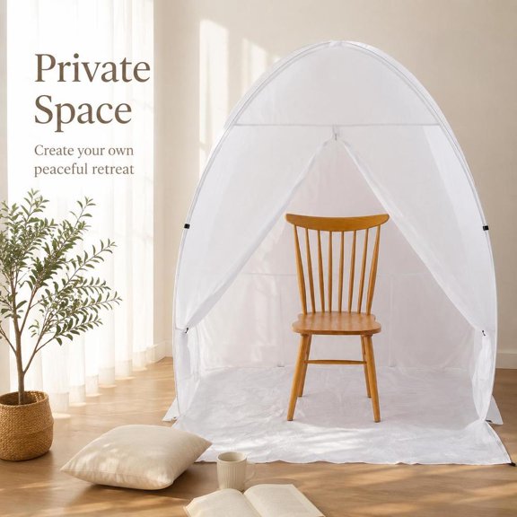 Pop-Up Spray Paint Tent, 60 X 60 X 70 In, Portable Paint Booth with Built-in Floor, Exhaust Window, Storage Bag (Chair Not Included)