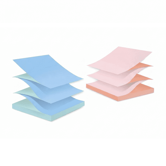 Pop Up Sticky Notes, 12 Pads 3x3 Inch Dispenser Notes, Office Supplies, Colorful Accordion Style Reminders for Work Study Organizing, Multicolor