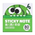 thumbnail image 1 of Pop‑Up Transparent Glitter Sticky Notes, 80 Sheets Translucent Self Stick Memo Pads, Pull Out Notepads For Office Document Annotation Supplies (Watermelon), 1 of 5