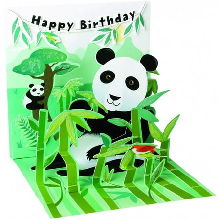 Pop-Up Treasures Greeting Card - Pandas PS993