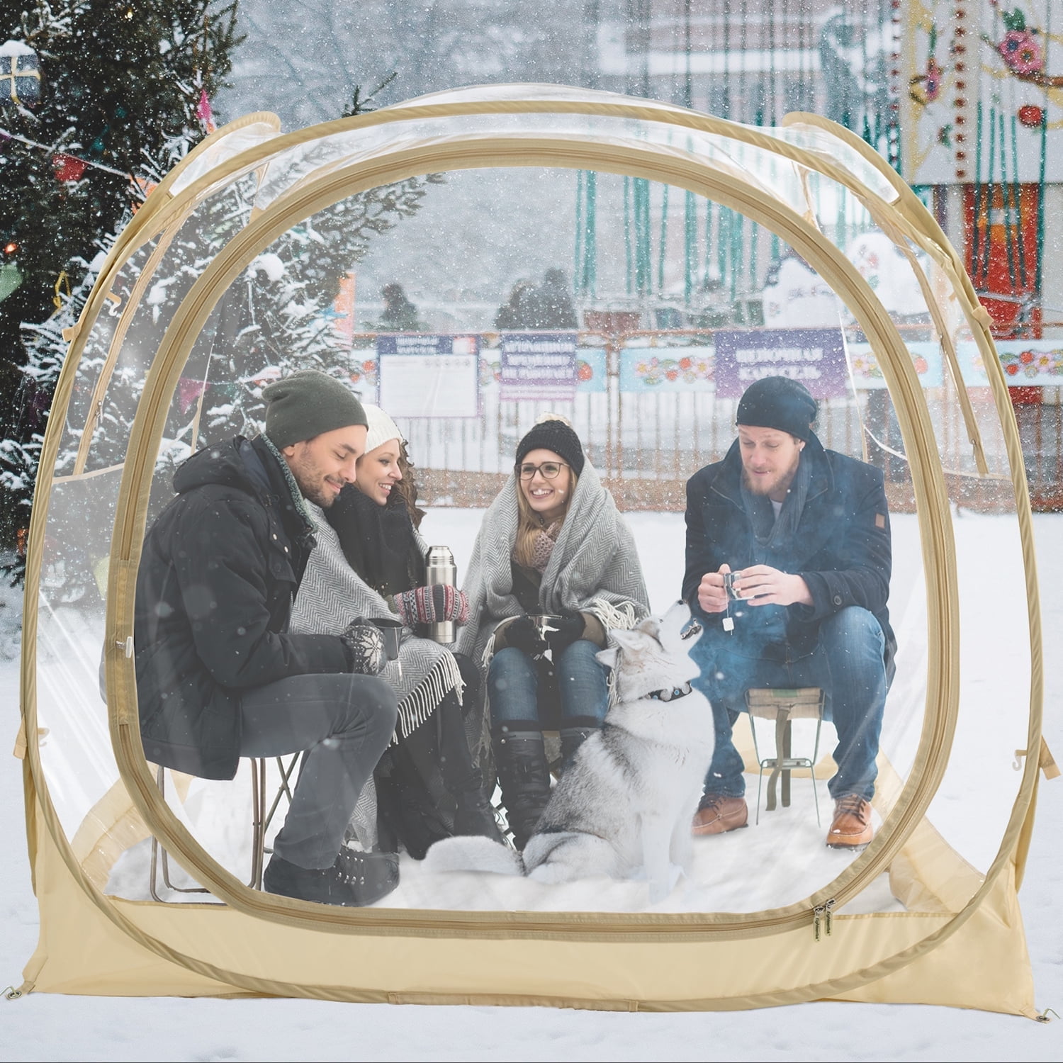 PopUp Weatherproof Sports Pod Tent Shelter for Four People