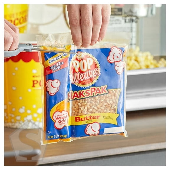 Pop Weaver All-In-One Naks Pak Popcorn Kit for 12 oz. Poppers - 24/Case