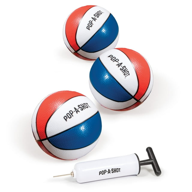 PopaShot 5" Mini Basketballs, 3 Pack Replacement Rubber Balls