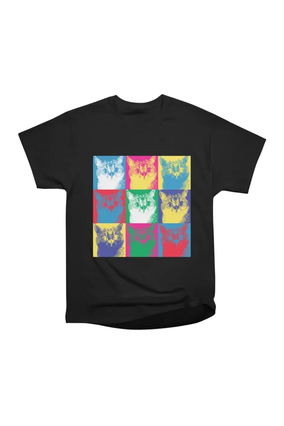 Pop art cats T-Shirt Tee Gift For Him Merch For Her Apparel For Friend