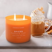 Pop of Color Spiced Pumpkin Chai Scented Jar Candle, 3 Wick, 14.5 oz, 60 Hours Burn, Aromatic