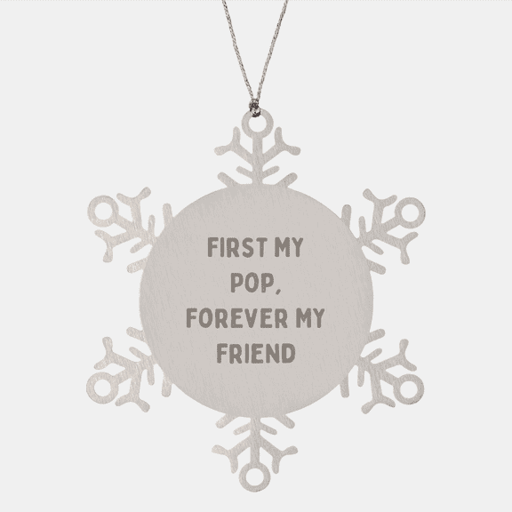 Pop's Forever Memories: Snowflake Ornament, a Heartwarming Christmas Unique Gift from Friends or Family for a Pop Lovers