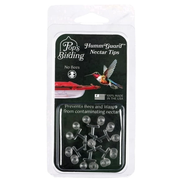 Pop's Birding Hummguard Nectar Tips, 12 Count (Bee guards)