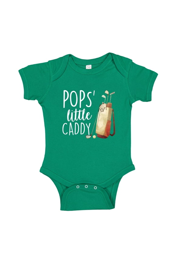 Pop's Little Caddy Baby Bodysuit One Piece 12 mo Kelly Green